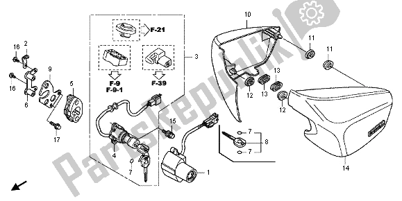 Wszystkie części do Boczna Ok? Adka Honda VT 750C2B 2012