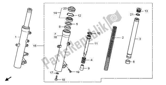 All parts for the Front Fork of the Honda NSS 250A 2010