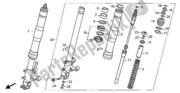 Todas las partes para Tenedor Frontal de Honda CBR 1000 RR 2007