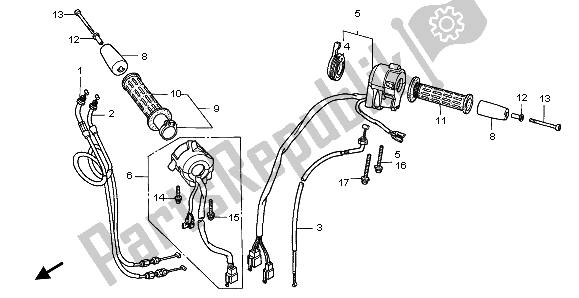 Todas las partes para Interruptor Y Cable de Honda ST 1100A 1998