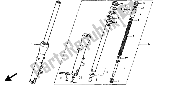 Todas las partes para Tenedor Frontal de Honda CB 1300X4 1997