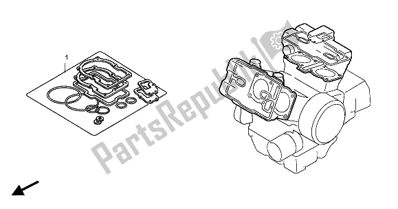 All parts for the Eop-1 Gasket Kit A of the Honda VFR 800 FI 2001