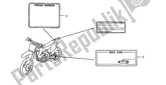 Todas las partes para Etiqueta De Precaución de Honda CRF 450R 2006