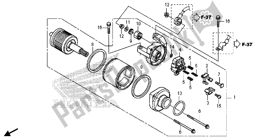 Todas las partes para Motor De Arranque de Honda CRF 250M 2015