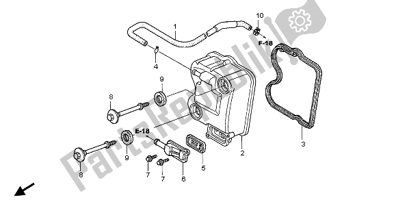All parts for the Cylinder Head Cover of the Honda SH 125S 2008
