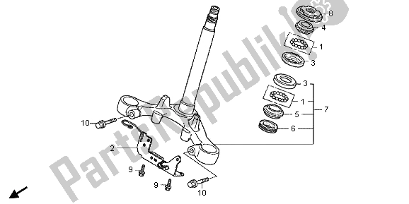 Tutte le parti per il Gambo Dello Sterzo del Honda CBR 125R 2013