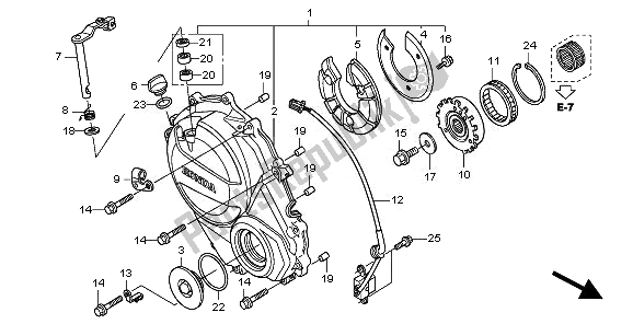 Tutte le parti per il Coperchio Carter Destro del Honda CBR 600 FA 2011