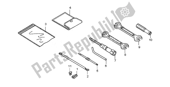 All parts for the Tools of the Honda PES 125R 2011