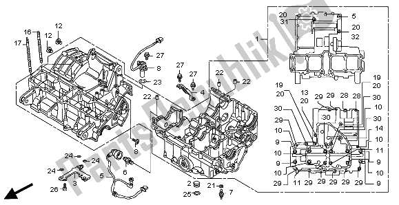 Tutte le parti per il Carter del Honda CB 1300 SA 2007