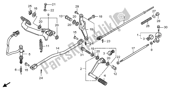 Todas las partes para Pedal (excepto Ko) de Honda VT 750C 2009