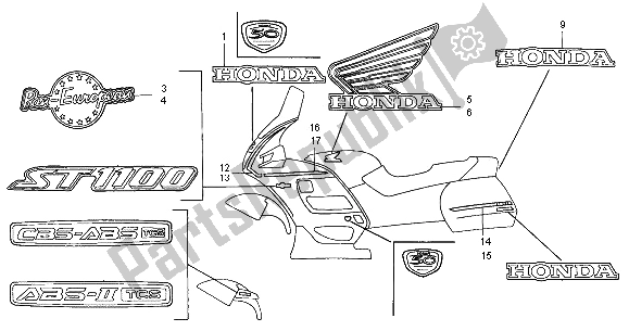 Tutte le parti per il Marchio del Honda ST 1100 2000