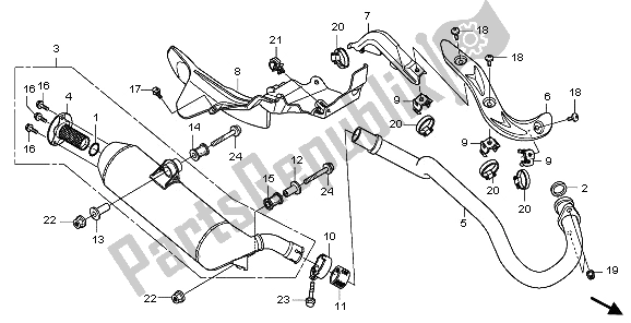 Tutte le parti per il Silenziatore Di Scarico del Honda TRX 700 XX 2009