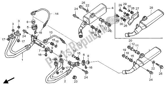 Todas las partes para Silenciador De Escape de Honda ST 1300 2006