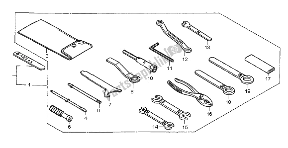 Wszystkie części do Przybory Honda ST 1100 1995