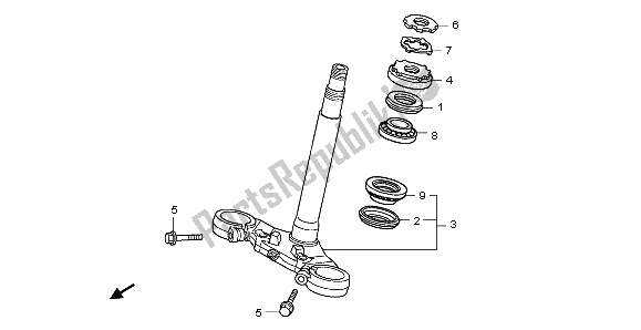 Wszystkie części do Mostek Kierownicy Honda CBF 600S 2009