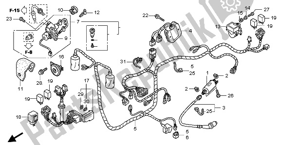 Todas as partes de Chicote De Fios do Honda SH 125R 2008