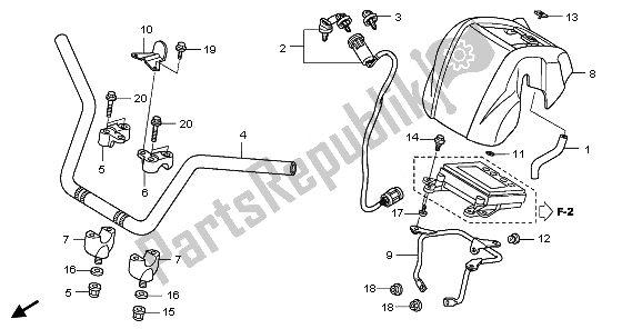 All parts for the Handle Pipe of the Honda TRX 420 FA Fourtrax Rancher AT 2011