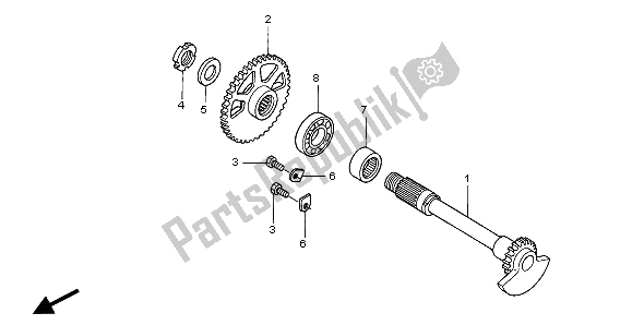 All parts for the Balancer of the Honda CRF 450X 2007