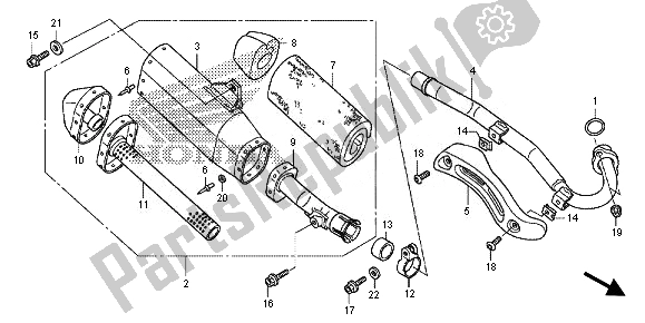 Todas las partes para Silenciador De Escape de Honda CRF 150 RB LW 2014