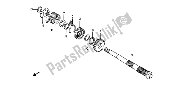 Todas las partes para Husillo De Arranque de Honda XR 70R 1998