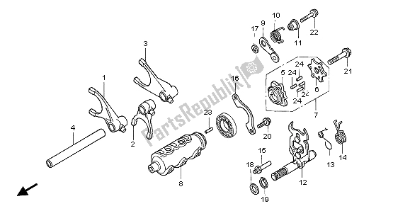 Todas las partes para Tambor De Cambio De Marchas de Honda ST 1100A 1998