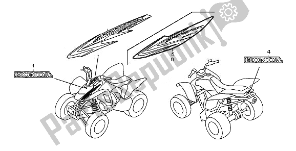 All parts for the Mark of the Honda TRX 250X 2011