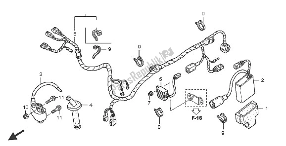 Todas las partes para Arnés De Cables de Honda CRF 450X 2005