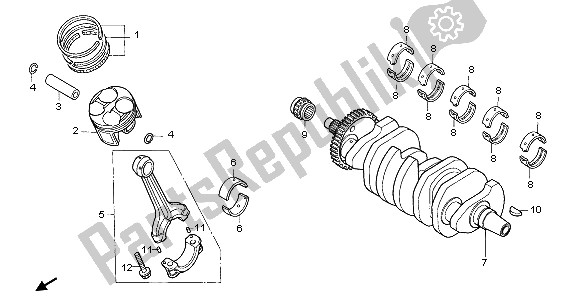 Tutte le parti per il Albero Motore E Pistone del Honda CBR 600 RR 2006