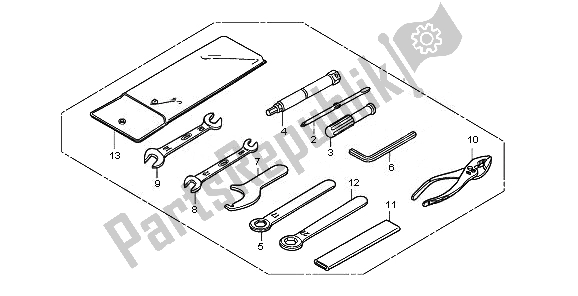 Alle onderdelen voor de Hulpmiddelen van de Honda XL 125V 2008