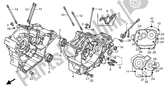 Todas las partes para Caja Del Cigüeñal de Honda XL 600V Transalp 1996