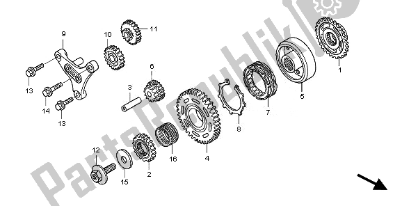 Tutte le parti per il Frizione Di Partenza del Honda CRF 450X 2008