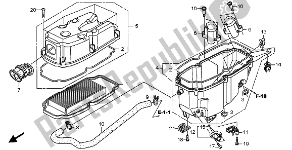 Tutte le parti per il Filtro Dell'aria del Honda XL 125V 2011