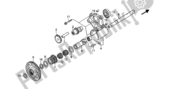 All parts for the Reverse Gear of the Honda GL 1500 1990