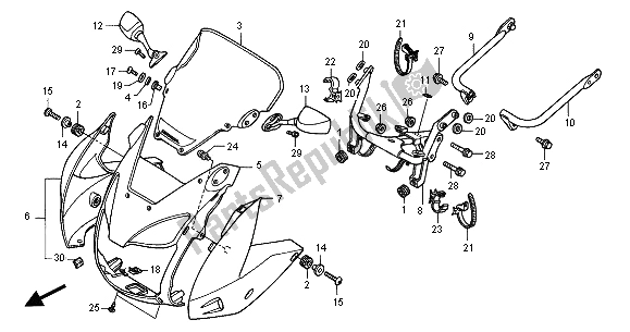 Wszystkie części do Kaptur Honda CB 600F2 Hornet 2001