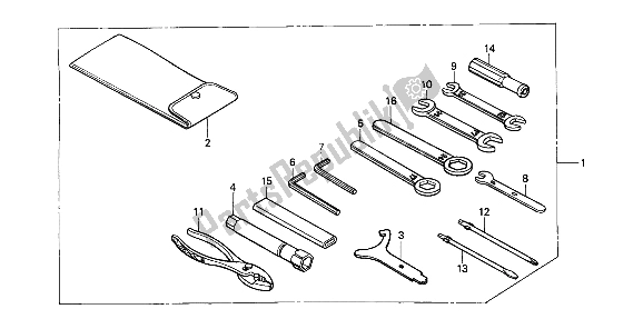 All parts for the Tools of the Honda VT 600C 1988