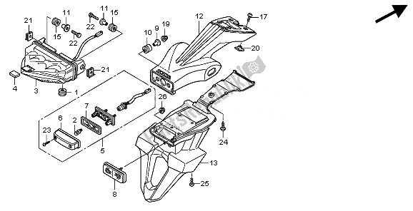 Todas las partes para Luz De La Cola de Honda CBR 600 FA 2011