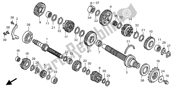 Todas las partes para Transmisión de Honda VFR 800 2002