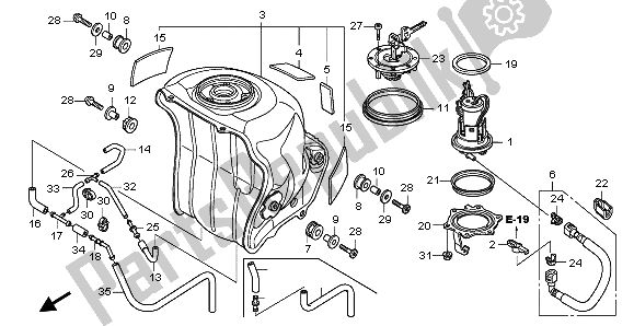 Alle onderdelen voor de Brandstoftank En Brandstofpomp van de Honda CBR 1000 RR 2009