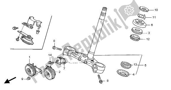 Toutes les pièces pour le Potence De Direction du Honda CB 1300A 2005