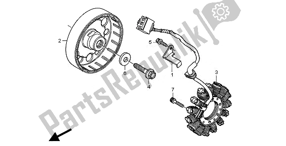 Alle onderdelen voor de Generator van de Honda CBR 600 FA 2011