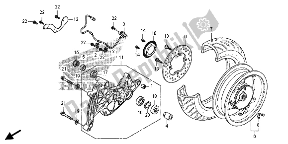 Todas las partes para Rueda Trasera de Honda FES 125A 2012