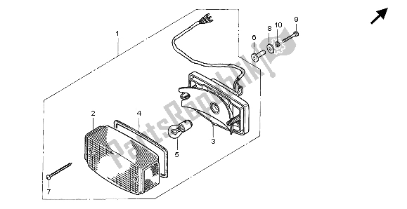 Tutte le parti per il Fanale Posteriore del Honda VF 750C 1995
