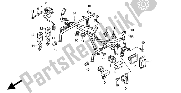 Todas as partes de Capuz Ficar do Honda ST 1100 1997