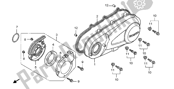 Tutte le parti per il Coperchio Carter Sinistro del Honda PES 125R 2013