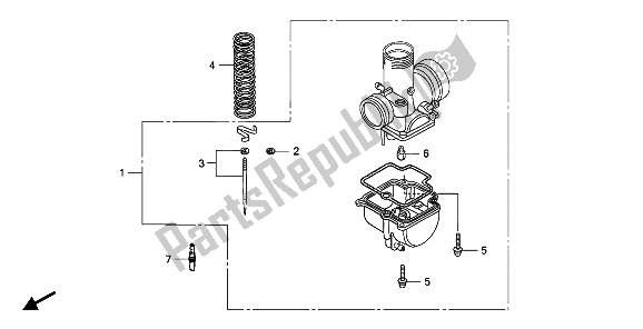 All parts for the Carburetor Optional Parts Kit of the Honda CR 80R 1990