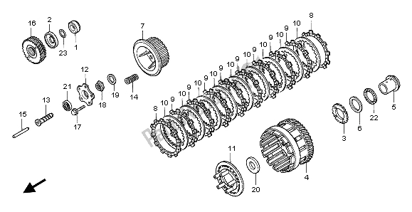 All parts for the Clutch of the Honda ST 1100 1998