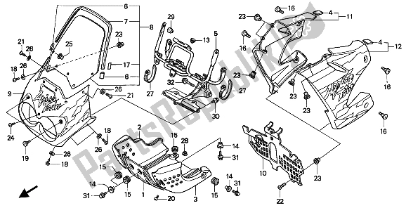 Tutte le parti per il Cappuccio del Honda XRV 750 Africa Twin 1994