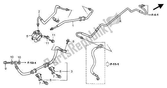 Todas as partes de Linhas De Freio do Honda NT 650V 2002