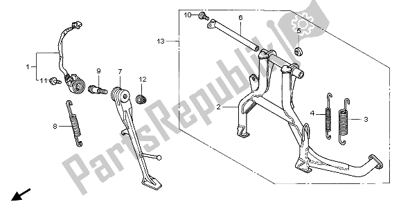 All parts for the Stand of the Honda CB 1300F 2003