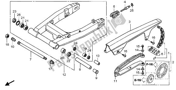 Todas las partes para Basculante de Honda CBR 1100 XX 2007